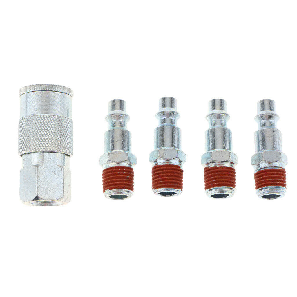 5x Universal Quick Coupler Set Air Fittings Connector Kit 1/4" NPT Tools