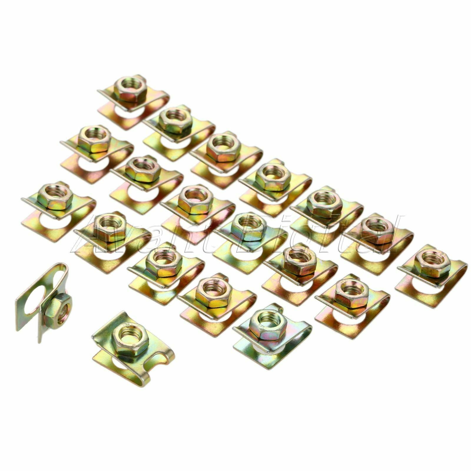 20x Car Speed Metal Plated Spire Nuts Clips Screws Fasteners Retainers Wholesale