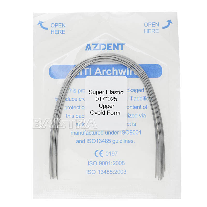 50 bags Dental Orthodontic Arch Wire Super Elastic Niti Rectangular 17x25 Upper