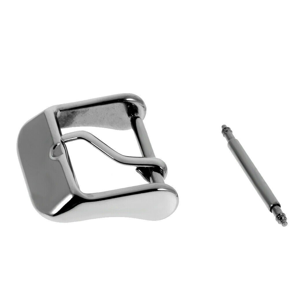 High Strong Watch Band Strap Buckle Polished Stainless Steel Parts 18mm