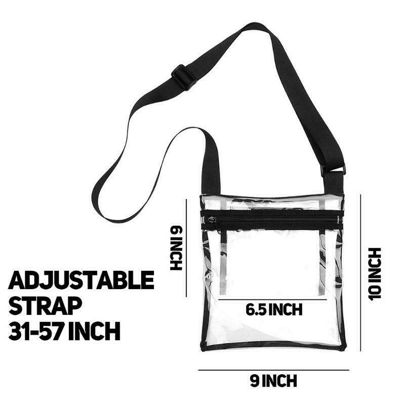 Fashion TPU Clear Crossbody Messenger Bag Transparent Handbag for Men Women