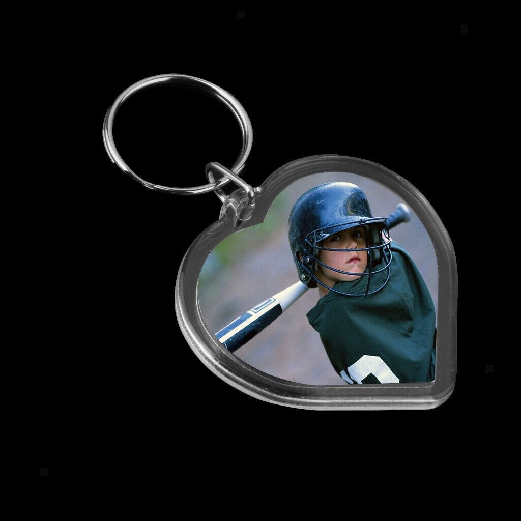 20 Pieces Picture Frame Memorial Keychain Heart Shaped Keychain