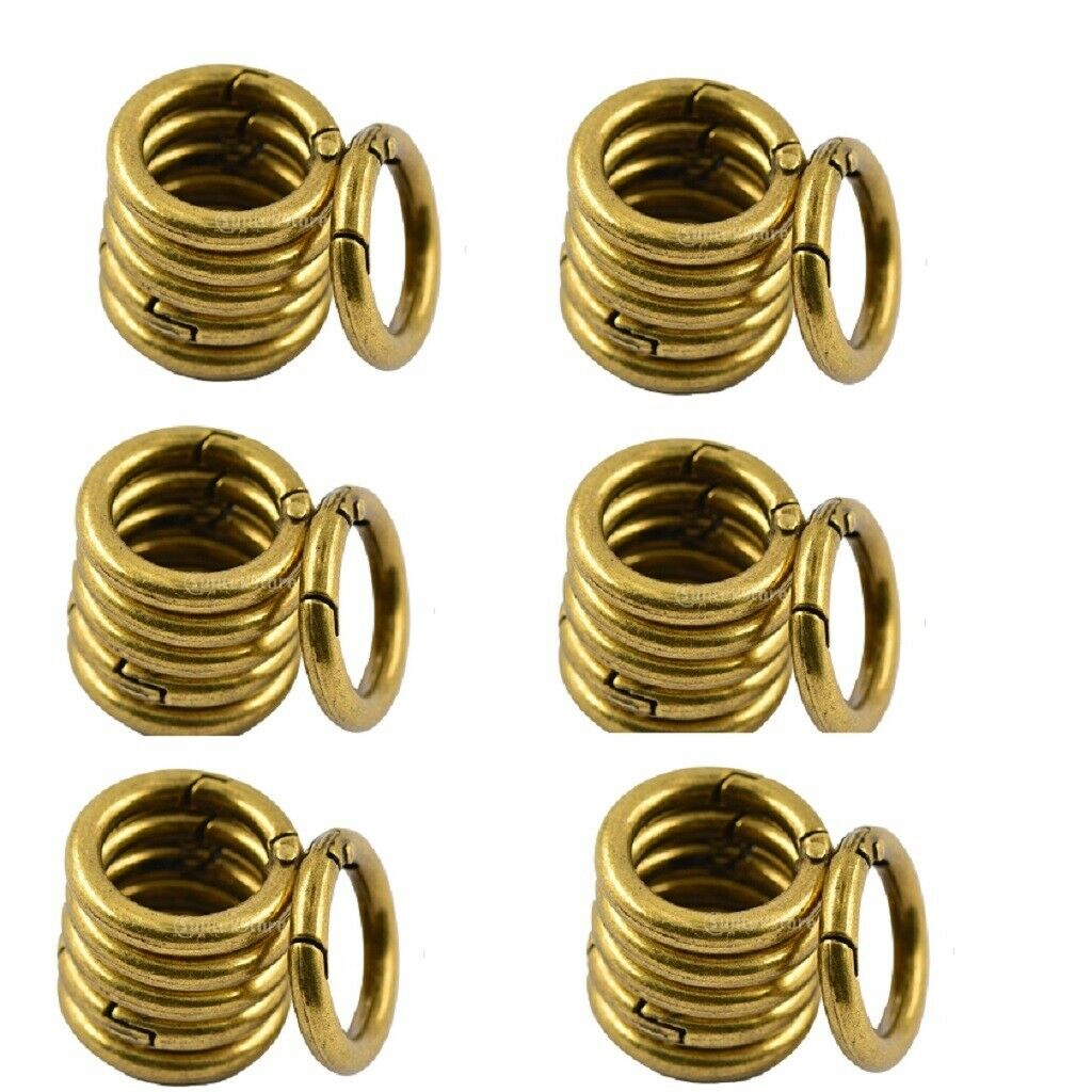 36x 0.98" Round Spring Snap Hooks Zinc Alloy Organizing Accessory Buckle