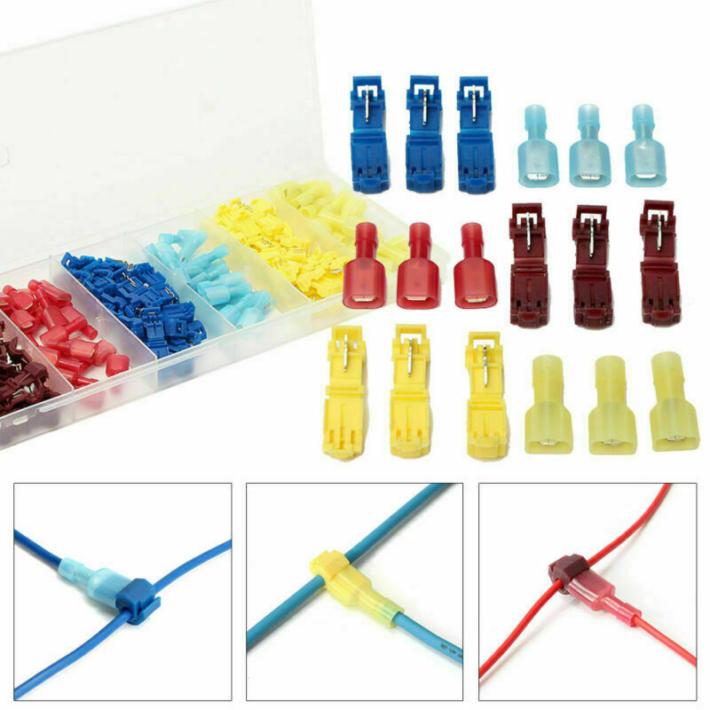 120pcs Quick Splice Wire Connector Terminals & Male Spade Connectors Kit Set