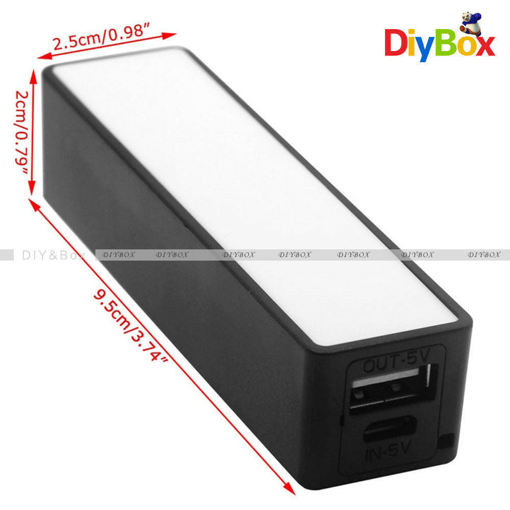 DIY Black USB Power Bank Charger Pack Box Battery Case For 1x18650 Portable