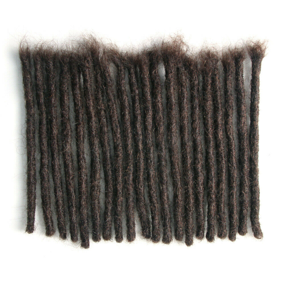 New 10PCS Short 8" 100% Human Hair Dreadlocks for Men Crochet Braids Dreads Locs