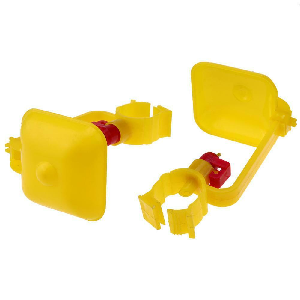 10pcs Poultry Hanging Cup Drinking Fountains Birds Water Bowl Nipple Red @