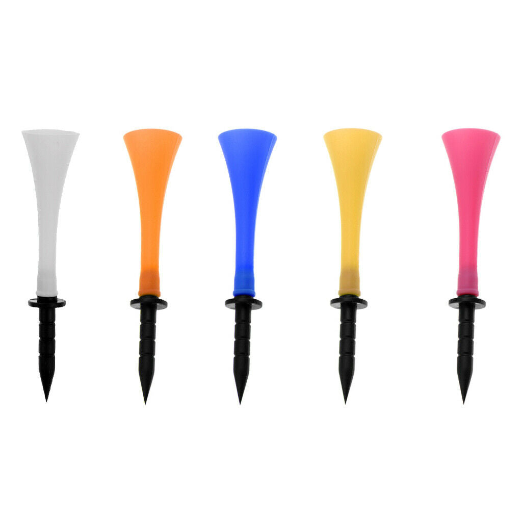 Pack of 10 Orange Rubber Golf Tees 83mm - High Quality