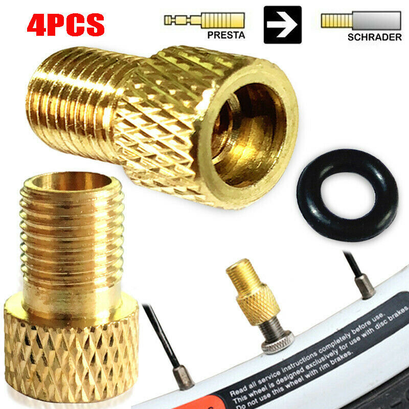 4* Presta to Schrader Valve Adapter Converter Road Bike Cycle Bicycle Pump-Tube