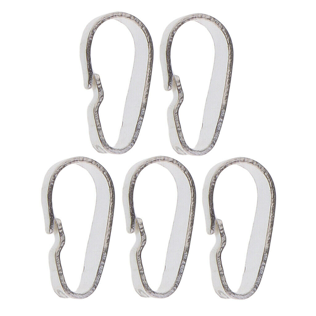 5pcs S925 Pinch Clasp Jewelry Making Jade Agate Pendants Bail Connector 6mm