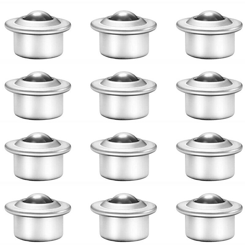 2X(12PCS Stainless Steel Ball Transfer Bea Casters Universal Base Conveyor I2M5)