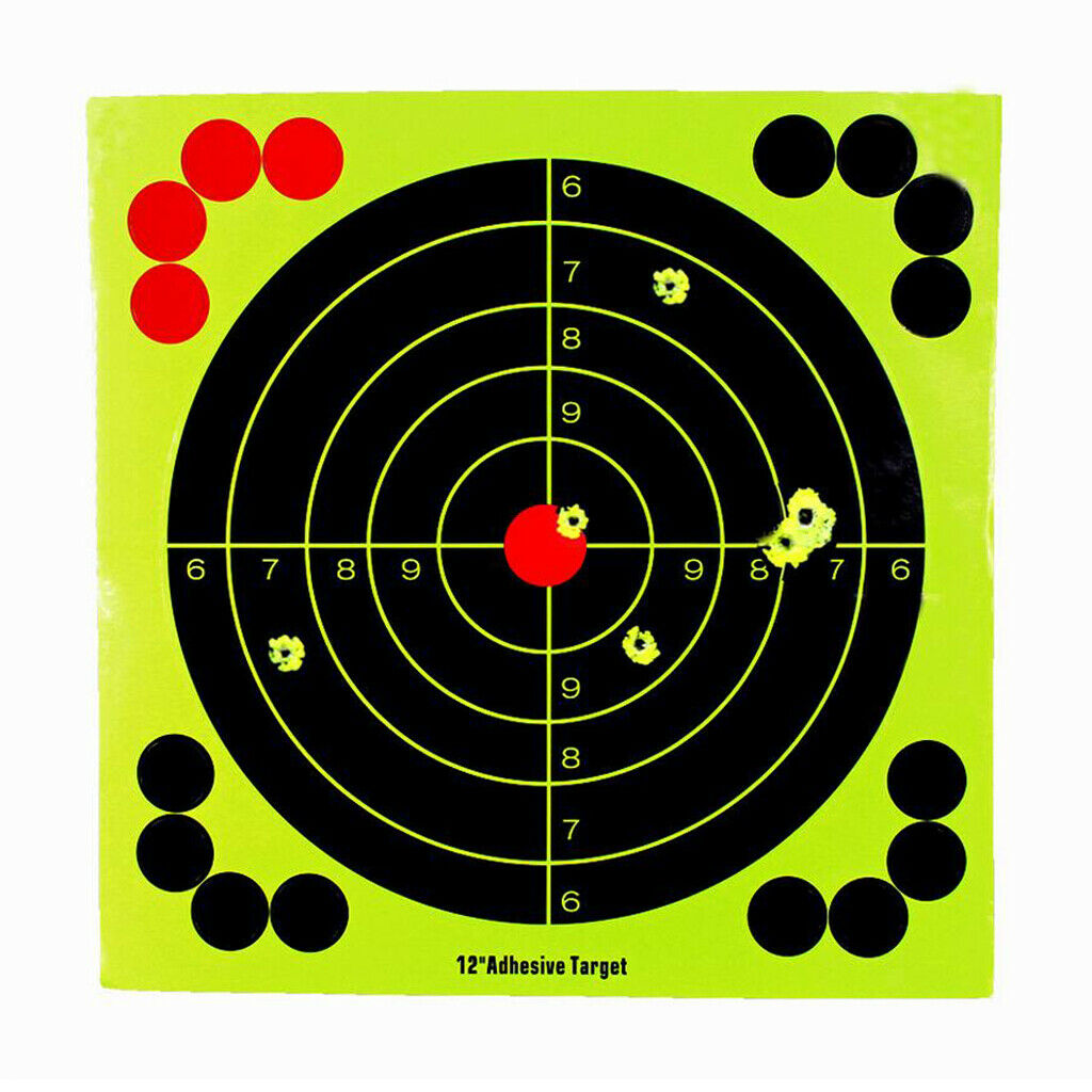 10-Pack Hunting Targets - Fluorescent Yellow Heavy-Duty Silhouette Paper Sheets,