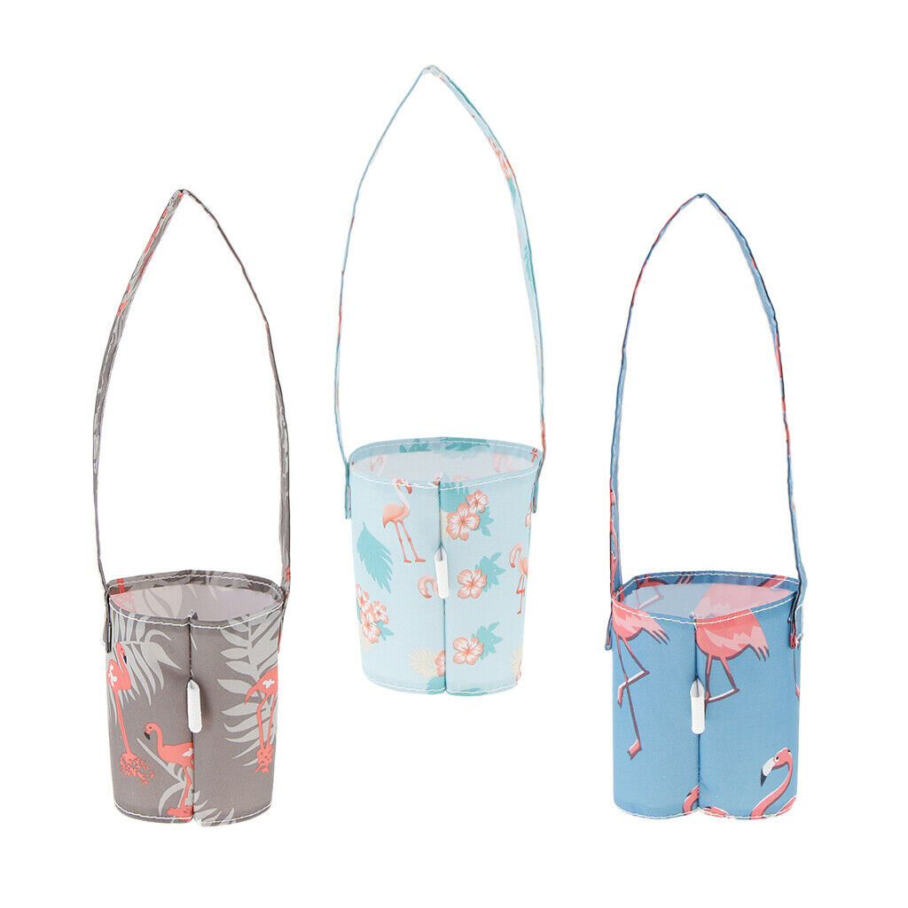 Women's Cute Water Bottle Tote Carrier Cover Bag Holder Drink Case Green