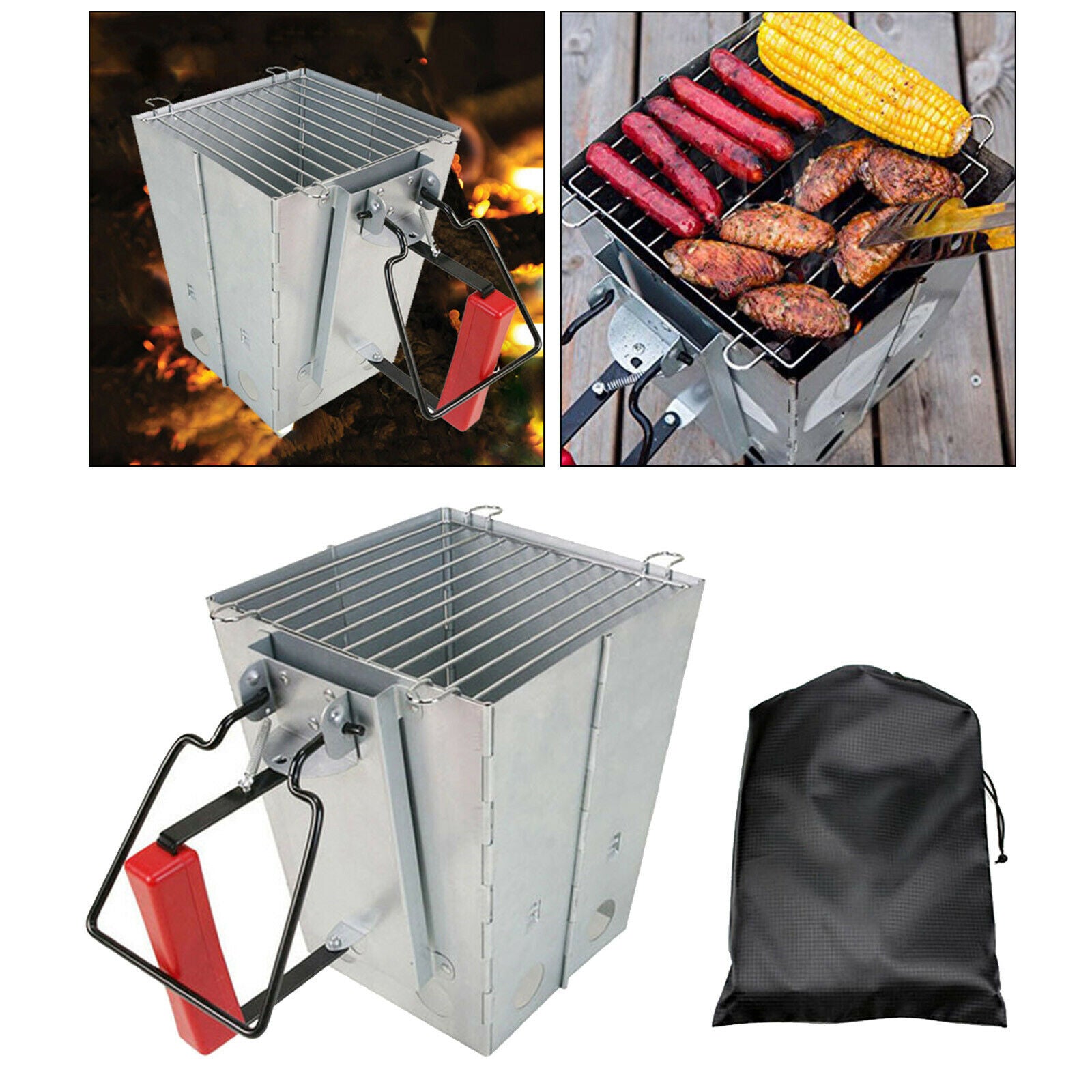 Charcoal Chimney Starter Barbecue BBQ Grill Fire Starter Quick Light