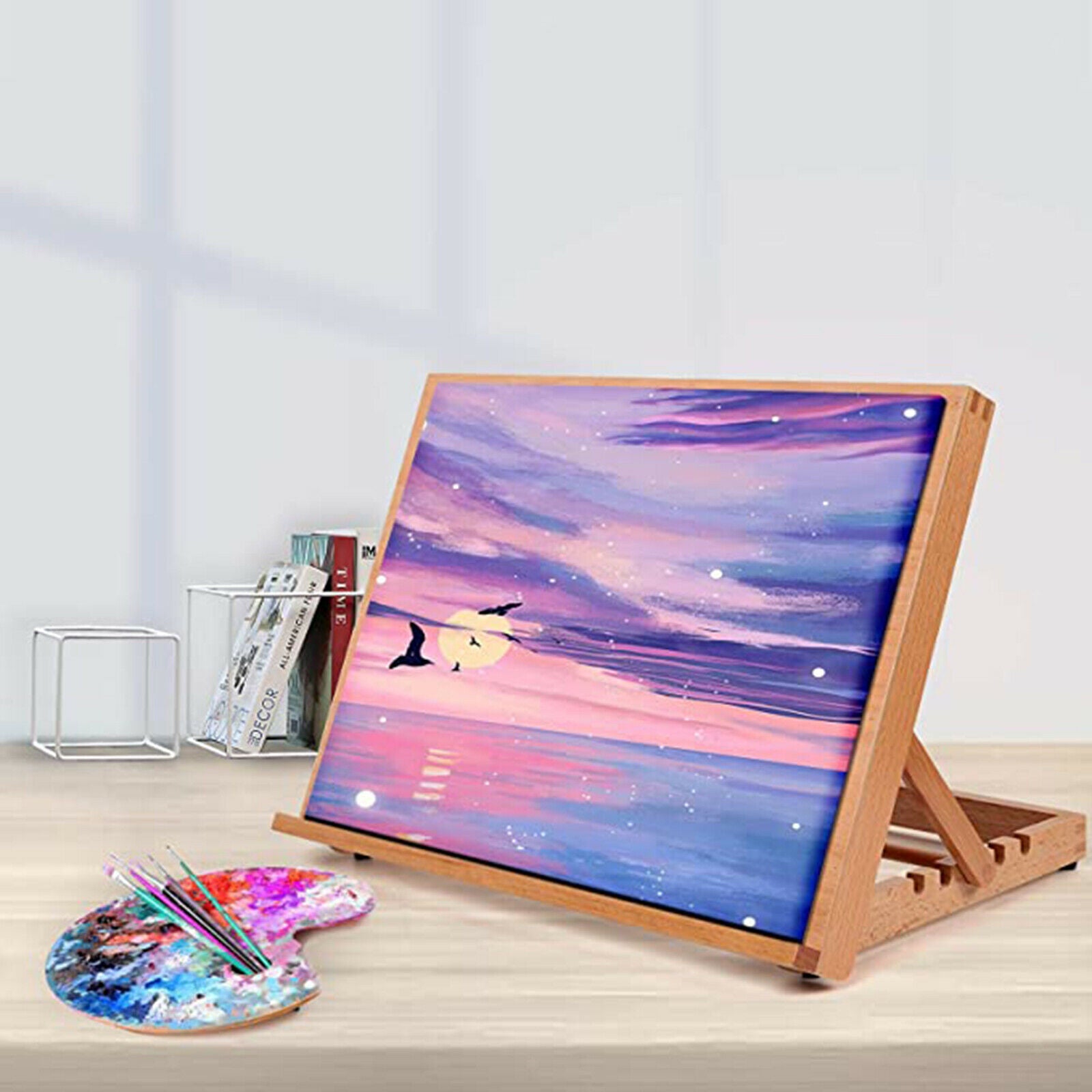Drawing Sketching Board Portable Large Beechwood Table Easel Oil Painting