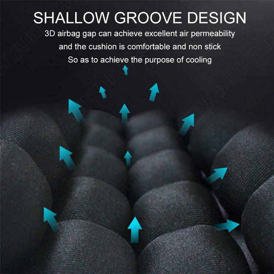 Black Motorcycle Seat Cover Cooling Sunscreen Mat Inflatable Air Seat Cushion