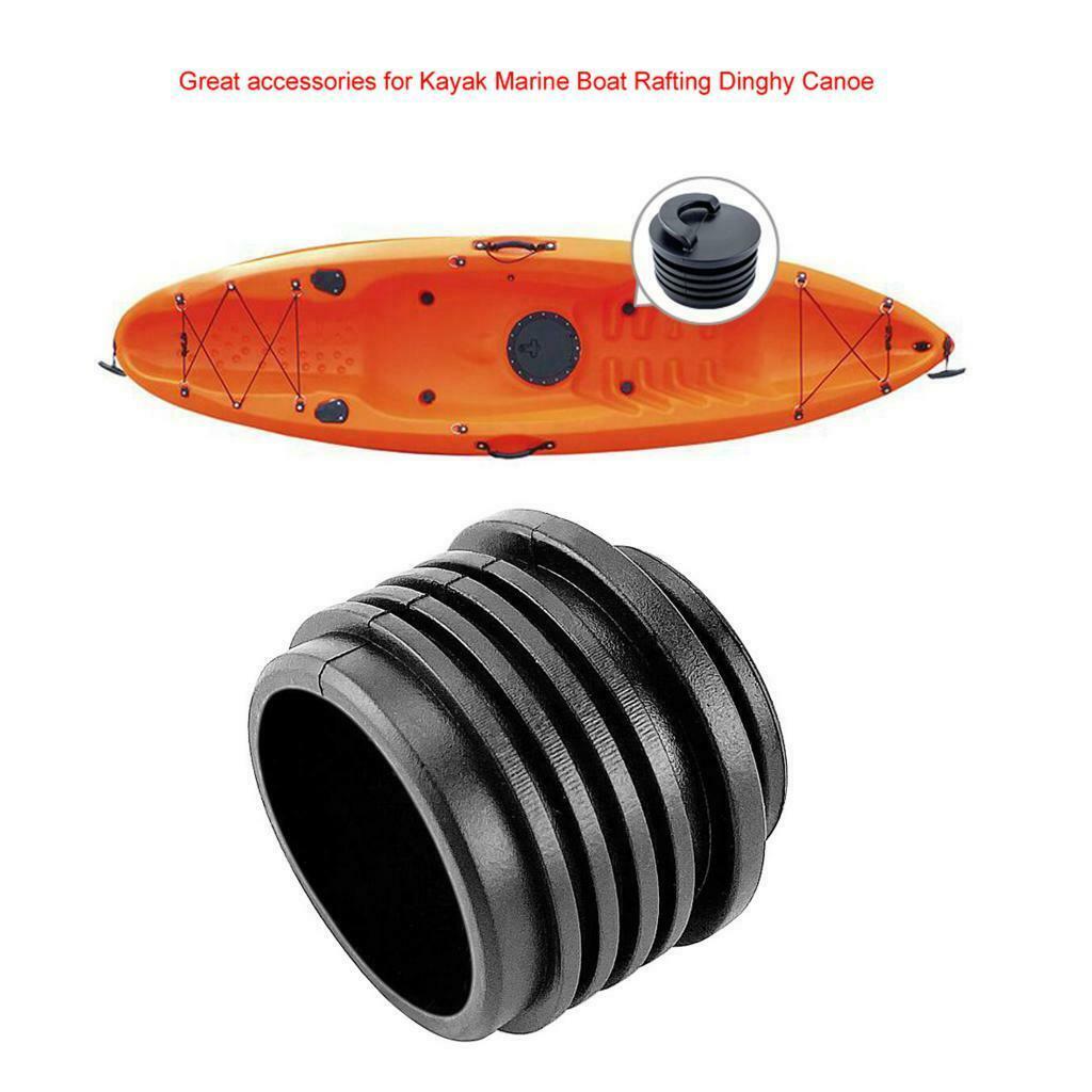 Rubber Kayak Marine Boat Scupper Plugs Canoe Drain Holes Stoppers Bung Black