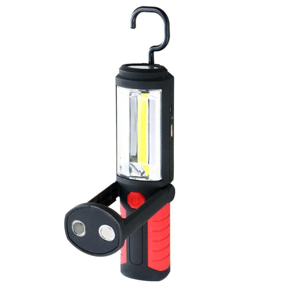Magnetic Rechargeable 360Â° COB LED Work Light Hand Torch Portable Lamp W/Hook