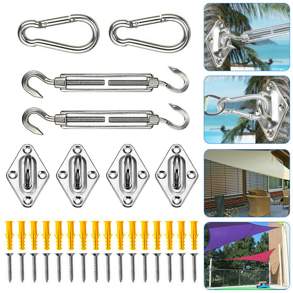 Sun Sail Shade Canopy Stainless Steel Fixing Fittings Hardware Accessory Kit