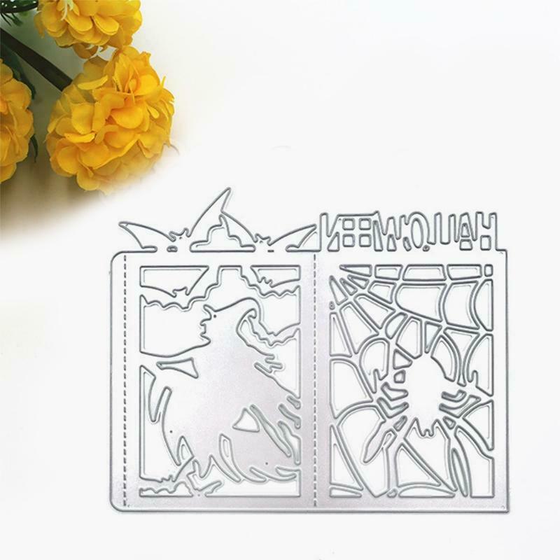 Halloween Witch Bat Spider Carbon Steel Cutting Dies DIY Scrapbooking Photo