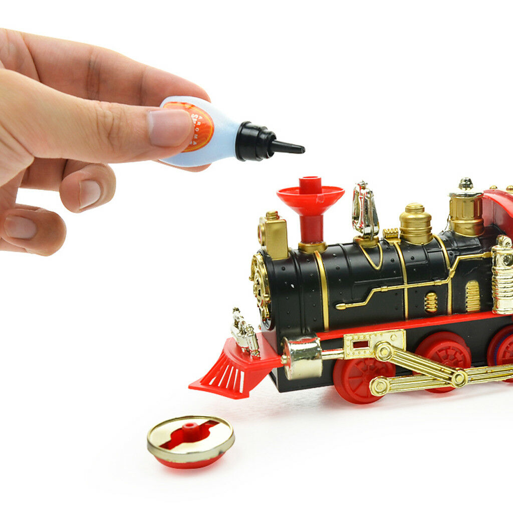 Remote Control Christmas Train Set - Lights, Sound, & Real Smoke - Kids Gift