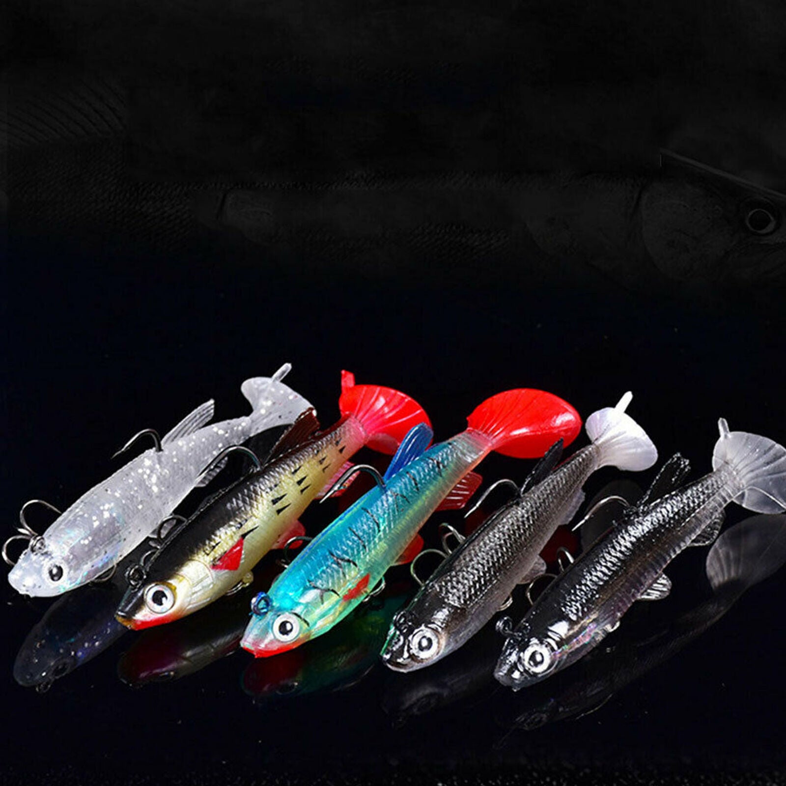 Artificial Lead Fish Pike Jig Fishing Soft Bait Lures Kit Wobbler 5Pcs/set