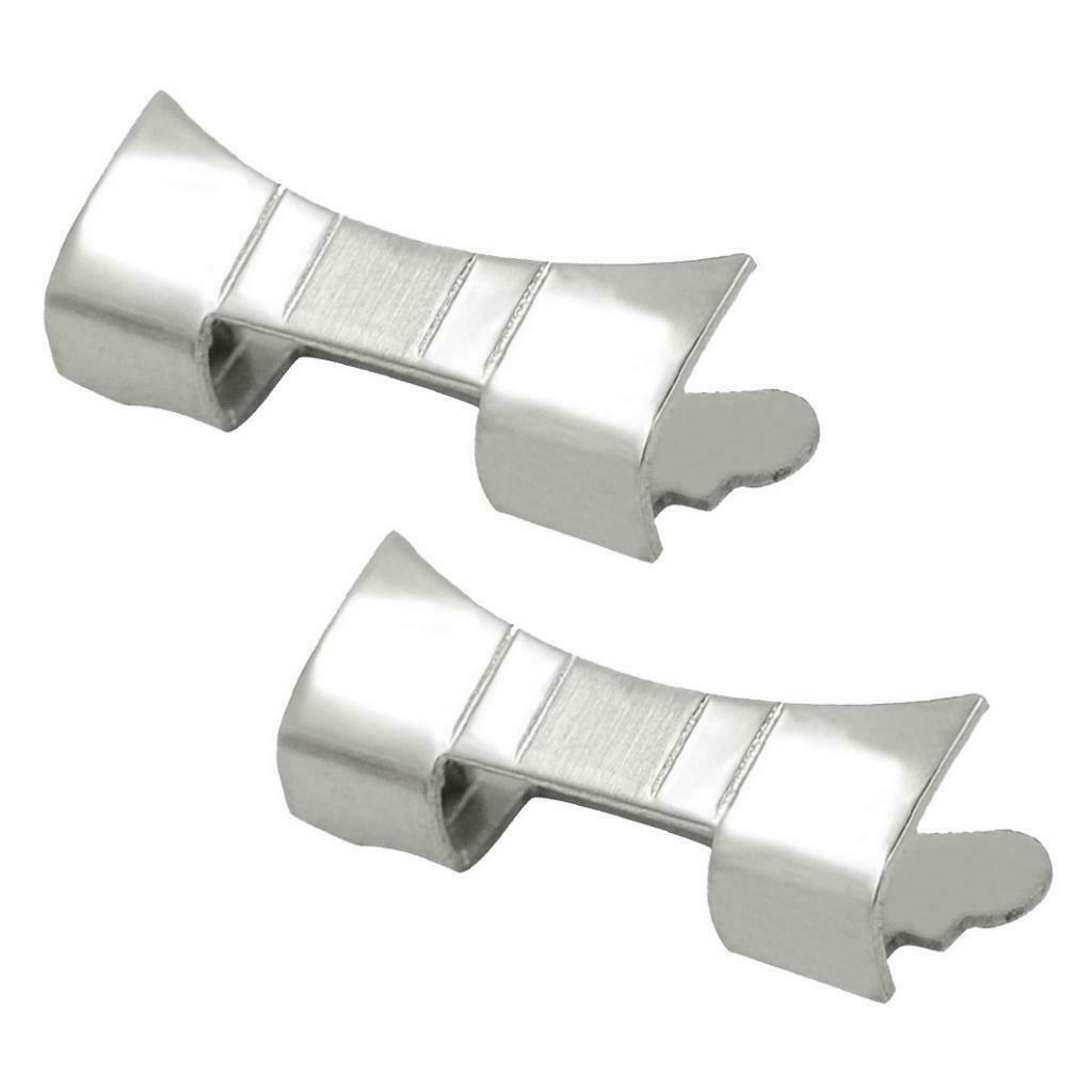 2 Piece Premium Stainless Steel Watch Strap Link Curved End Repair Part 19mm