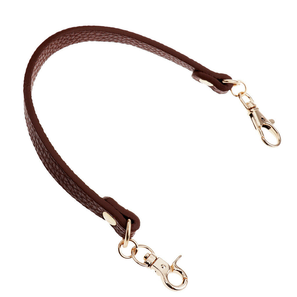 Bag Replacement Strap with Metal Hook Purse Shoulder Bag Handle 30cm Brown