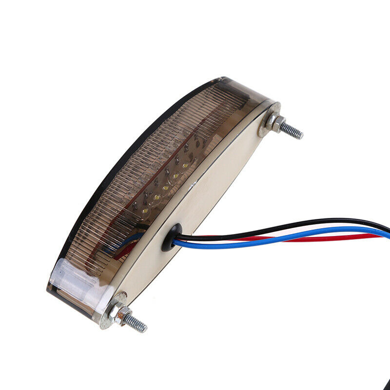 Motorcycle Universal Smoke LED Integrated Tail Light Brake License Plate Holder