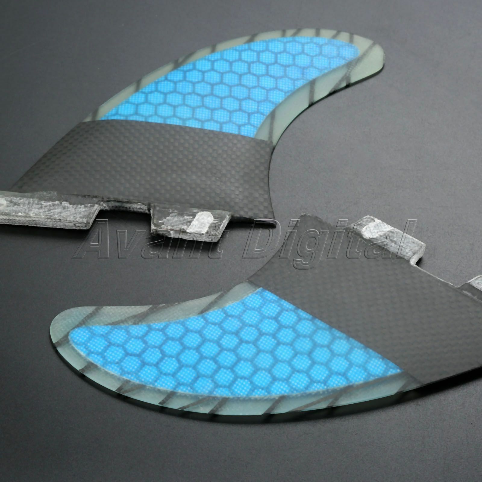 Surfboard Fins Tri Set L/G7 For FCS II Sporting Upright Template With Flat Foil