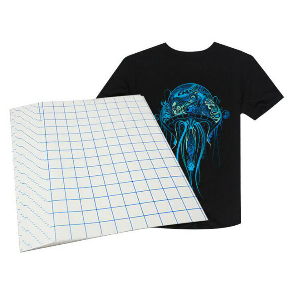 10Pcs T-Shirt Print Iron-on Heat Press Light/Dark Fabrics Inkjet Transfer Paper