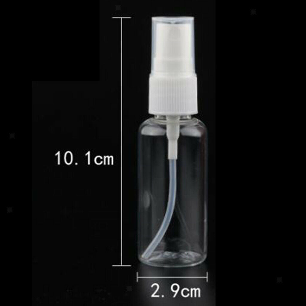 5 Portable Clear Spray Fine Mist Cosmetic Bottles Reusable for Perfumes 30ml