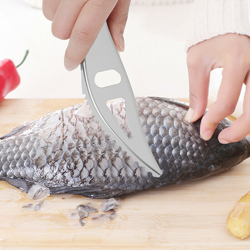 Fish Skin Scale Scraper Cleaner Stainless Steel Peeler Scaler Remover Cle.l8