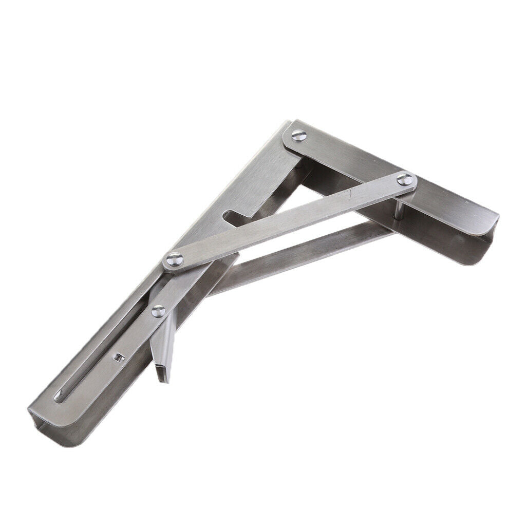 Lightweight 304 Stainless Steel Folding Boat Bench Shelf Table Bracket 8in
