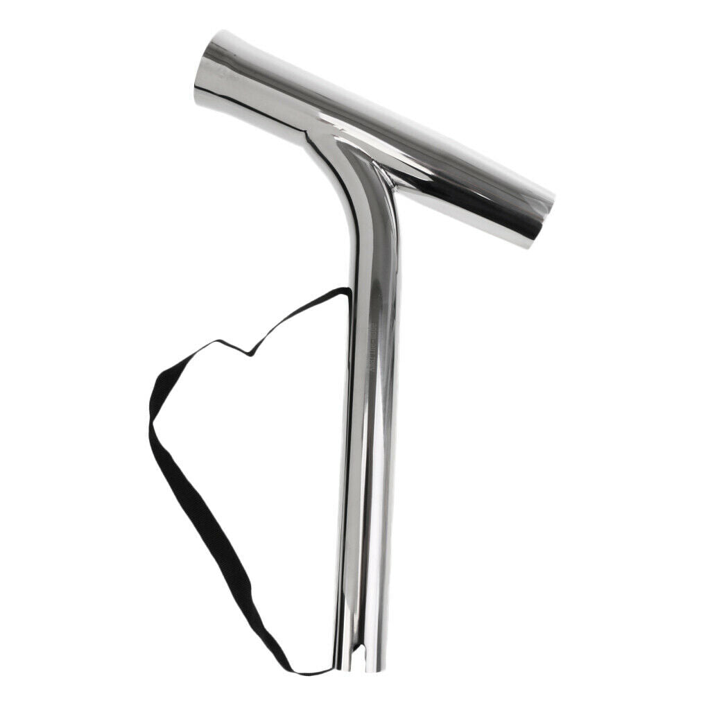 High Polished Stainless Steel Outrigger Boat Fishing Rod Holder with Strap