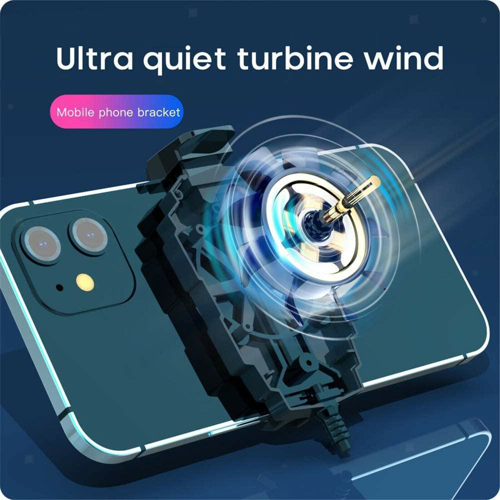 Cell Phone Cooler Phone Cooling Fan Game Radiator For Cellphone 4.7"-7.5