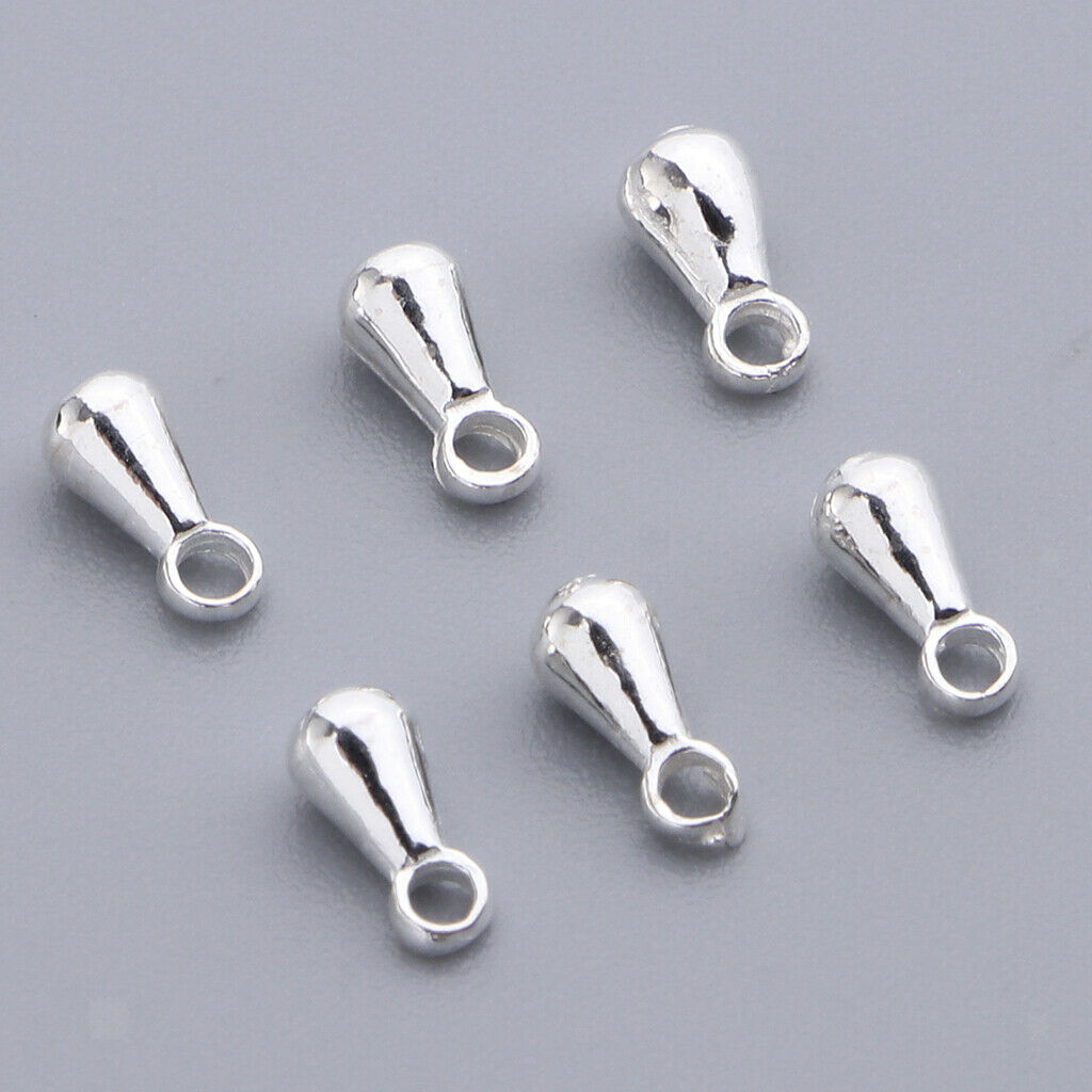6Pcs Drop Beads Extender Chain Tear Drop Dangle End Beads Finding Crafts DIY