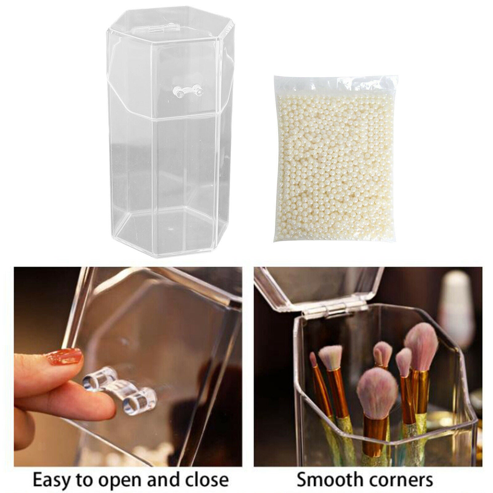 Makeup Brush Holder Hexagon Brush Organiser for Make-Up Tools Pen Brushes