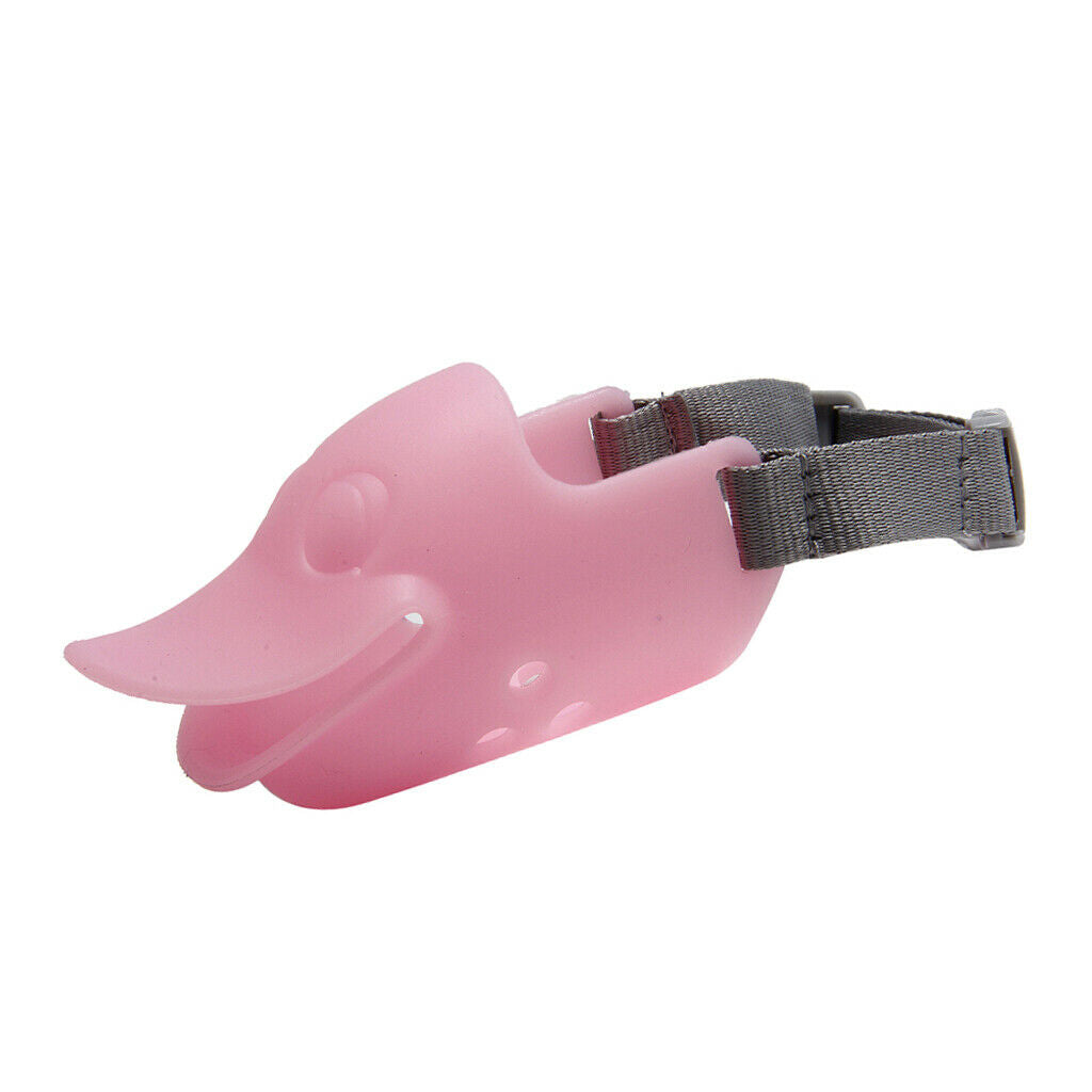 Luminous Dog Muzzle Duckbill Duck Face Lip Adjustable Mouth Cover Pink M