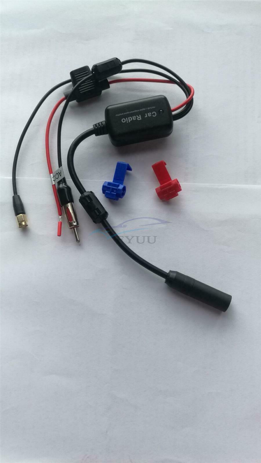 1PCS 12V-24V Car Truck Stereo Antenna FM + DAB Antenna Active Amplifier Enhancer