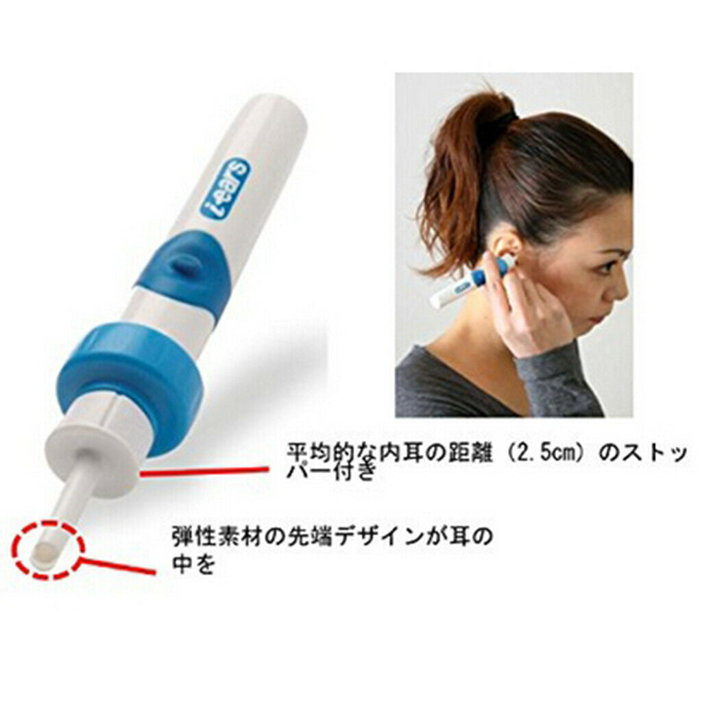Plastic Electric Cordless Painless Ear Cleaner Wax Remover Vacuum Earpick