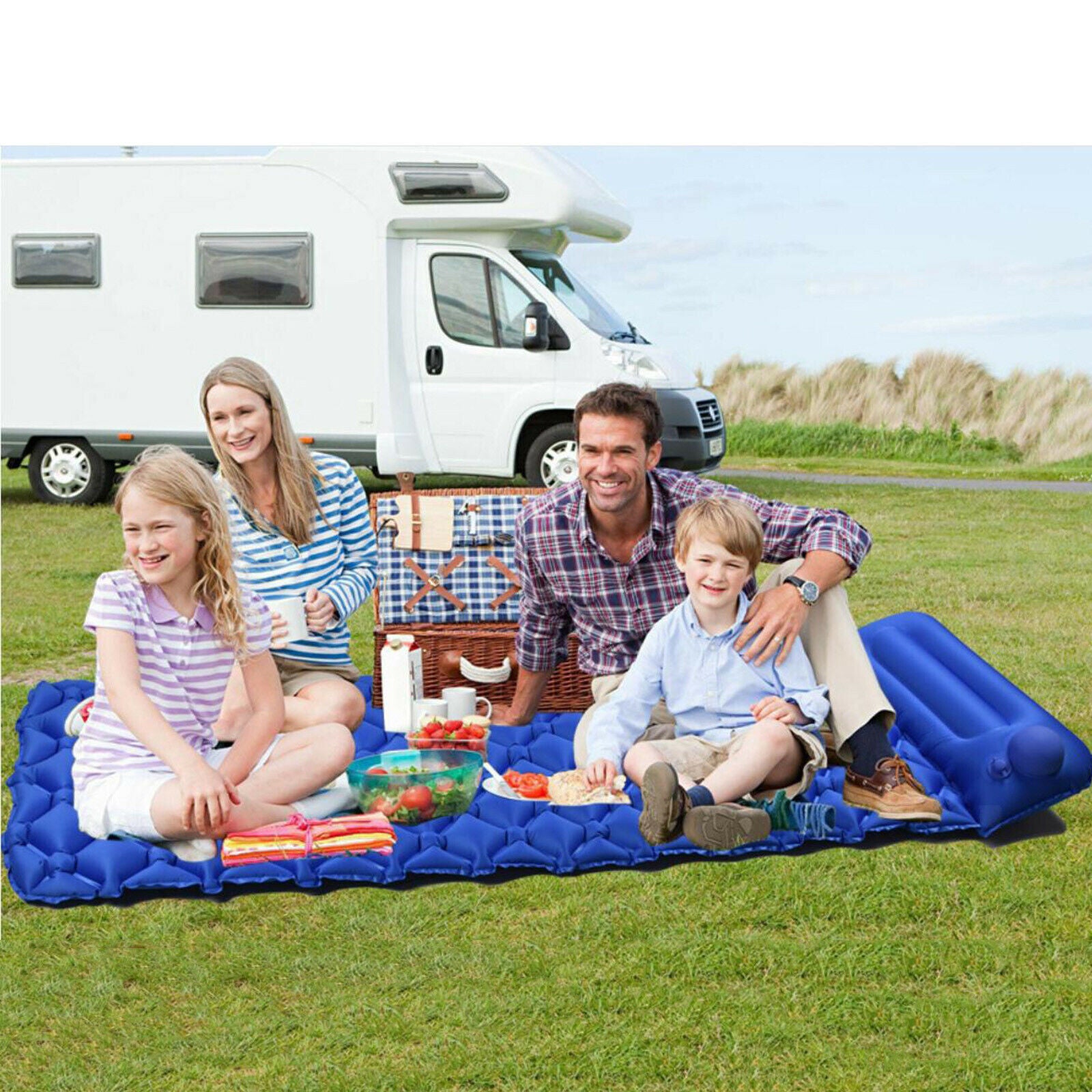 Sleeping Pad with Built-in Pump Upgraded Inflatable Camping Mat w/ Pillow for