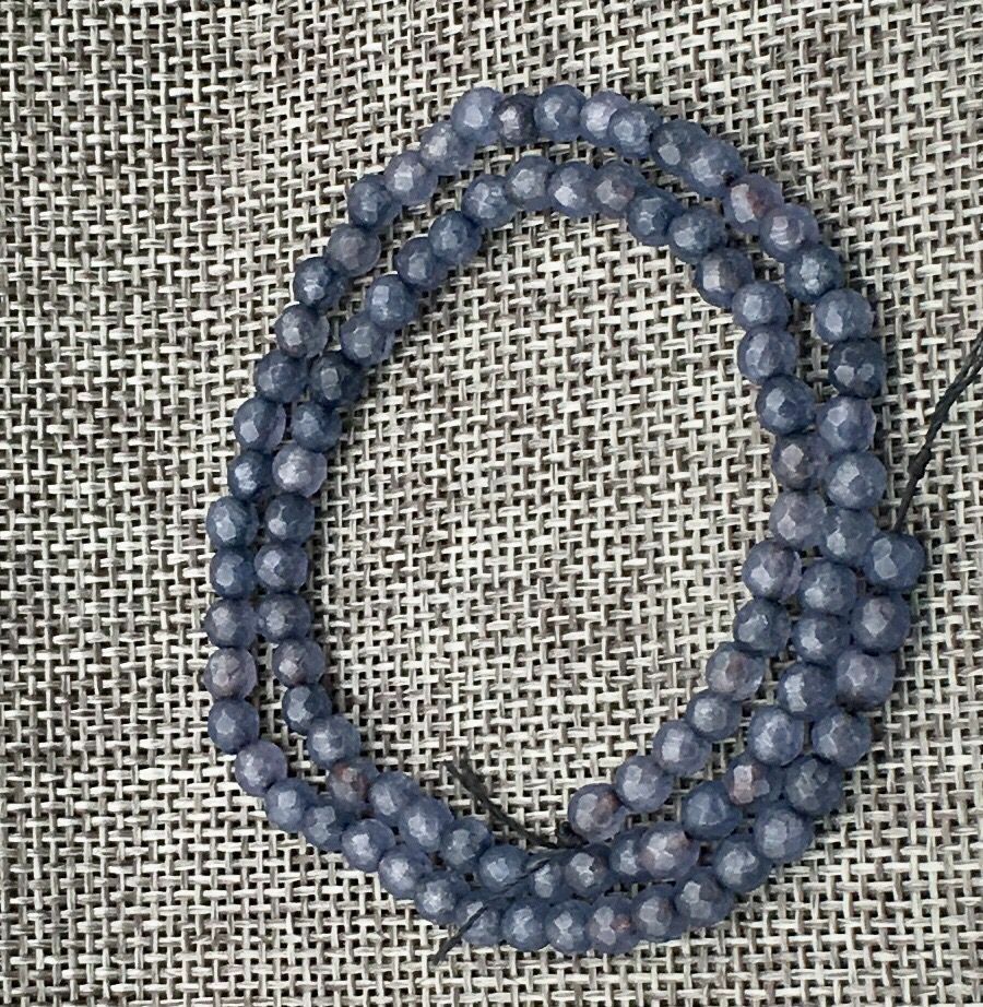Wholesale 10pcs 4mm dark Aquamarine Faceted Gems Round Loose Beads 15" A+