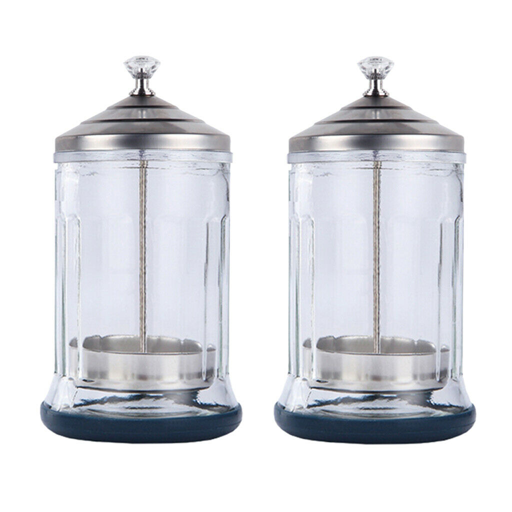 2x Disinfecting Disinfection Jar Sanitizing Jar Bottle for Barber Nipper S