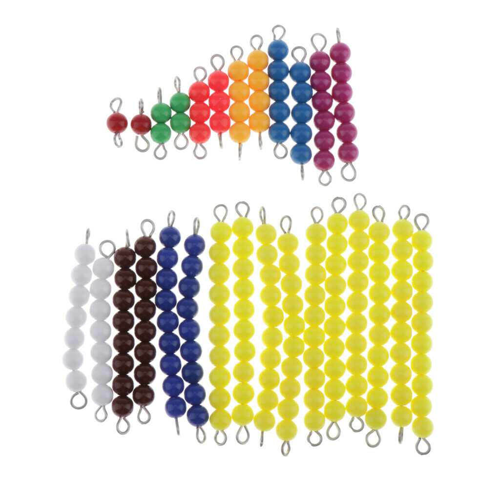 Math Materials 28pcs Couting Beads Bars without box for Preschool