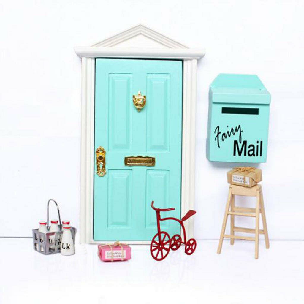 2x 1:12 Multicolored Wood Milk Bottles w/ Metal Basket Set Kitchen Porch Decor