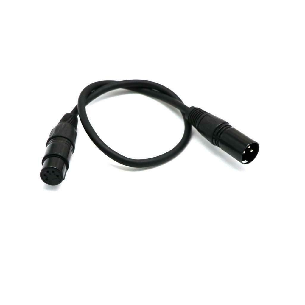 1pc 5Pin XLR-Female To 3Pin XLR-Male+1pc 5Pin XLR-Male To 3Pin XLR-Female XLR