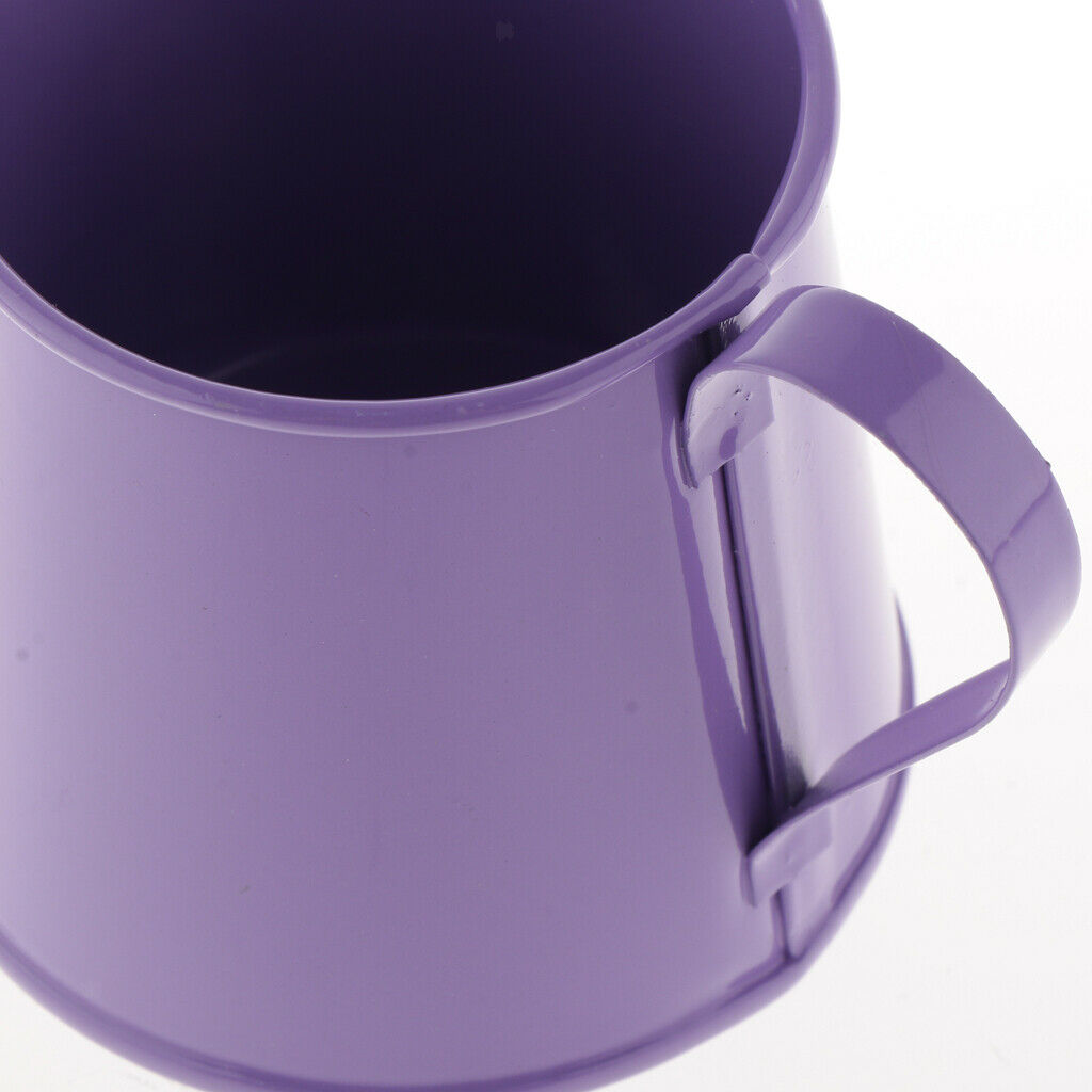 1Pcs Pastoral Style Watering Can Iron Flower Barrel DIY Spray Kettle Purple