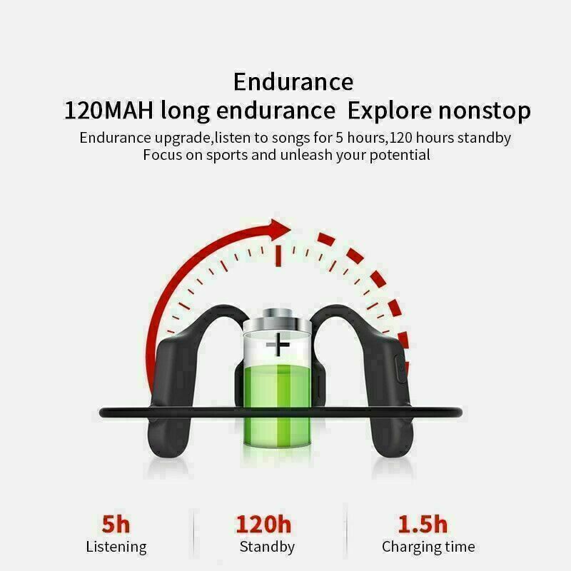 Bone Conduction Headphones Bluetooth 5.1 5.0 Outdoor Sport Open Ear Headphones