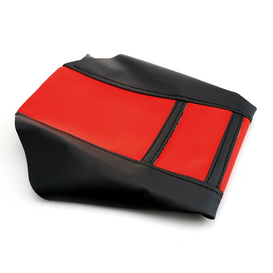 Durable Double Stitched Rubber/Vinyl Material Motorcycle Seat Cover Red Leather